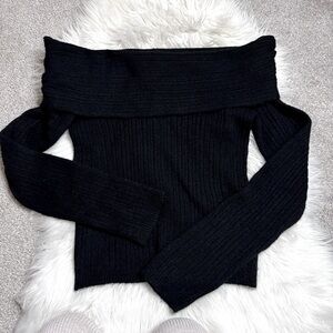 H&M black off-the-shoulder sweater